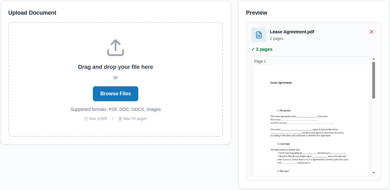 1. Upload Your Document