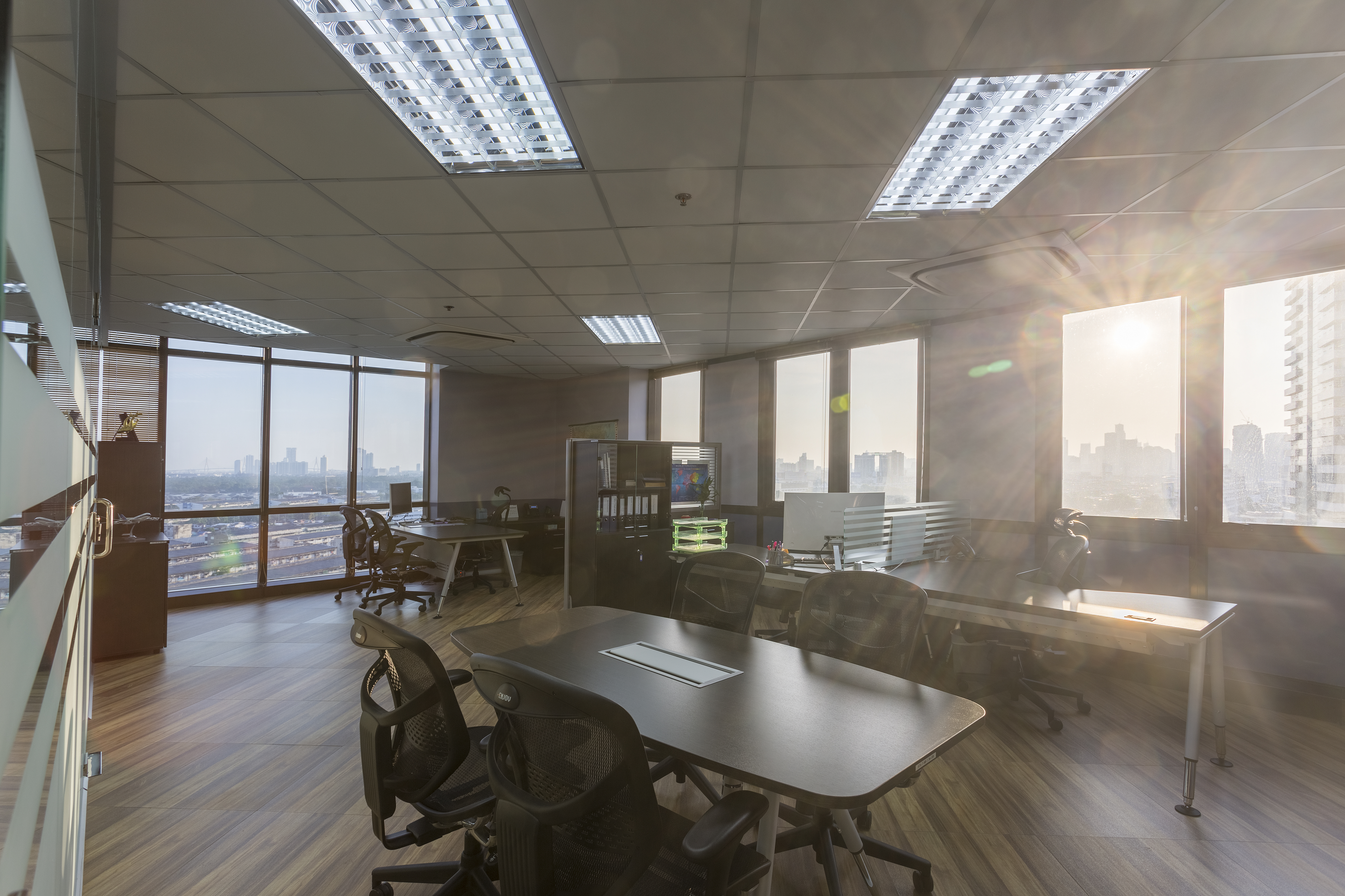 Private office with city view